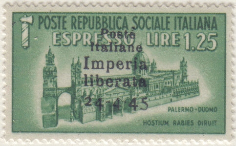 1945 Espresso £ 1,25 Soprastampato