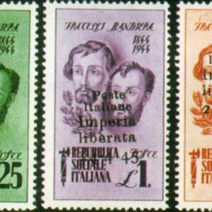 1945 Morte Fratelli Bandiera Soprastampati