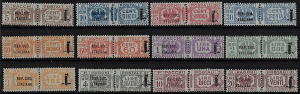 1944 Pacchi postali Aquila e Fasci ©